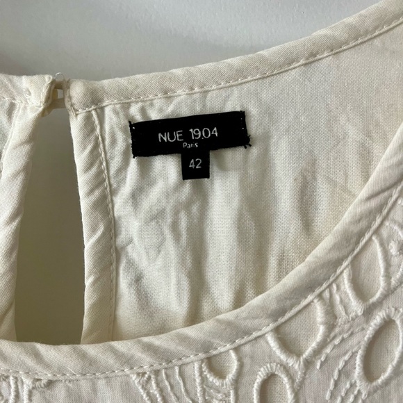 Nue 1904 Paris Cot/Linen exquisitely detailed minidress Eur.Size 42 worn once - Picture 2 of 5